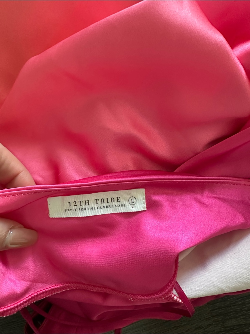 12th Tribe Gradient Slip Dress in Hot Pink and Orange - Picture 6 of 6